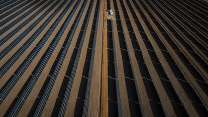 La planta solar Guanchoi en la región de Atacama, en mayo de 2024.