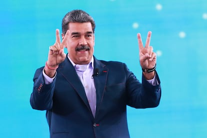 Nicolás Maduro durante su programa semanal de televisión en Caracas (Venezuela).