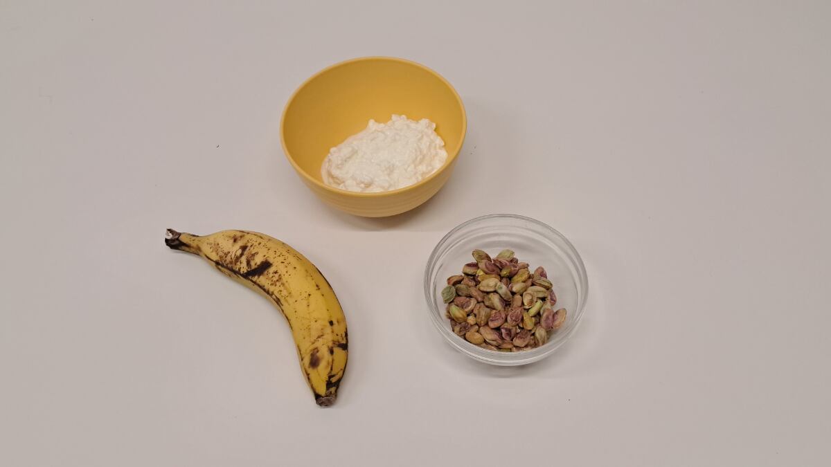 Los tres ingredientes para la elaboración del helado.