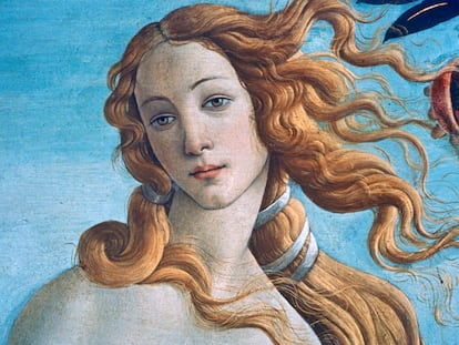 Detalle del 'Nacimiento de Venus' de Botticelli.