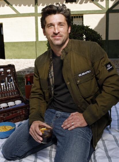 Patrick Dempsey posa en su visita de trabajo a Madrid.