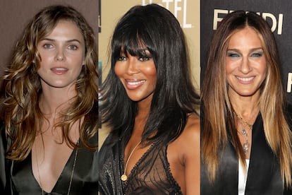 Keri Russell saca partido de sus ondas naturales, Naomi Campbell lo prefiere con flequillo y Sarah Jessica Parker opta por desfilar ligeramente las puntas.