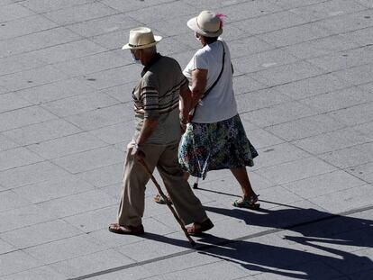 Dos pensionistas en Bilbao. 