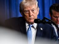 El presidente de EE UU, Donald Trump, esta semana en su residencia de Mar-a-Lago.