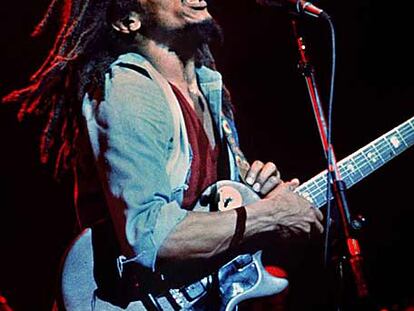 Bob Marley, en la imagen de portada de <i>Exodus.</i>