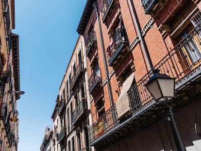 Bloque de viviendas en el barrio de Malasaña de Madrid.