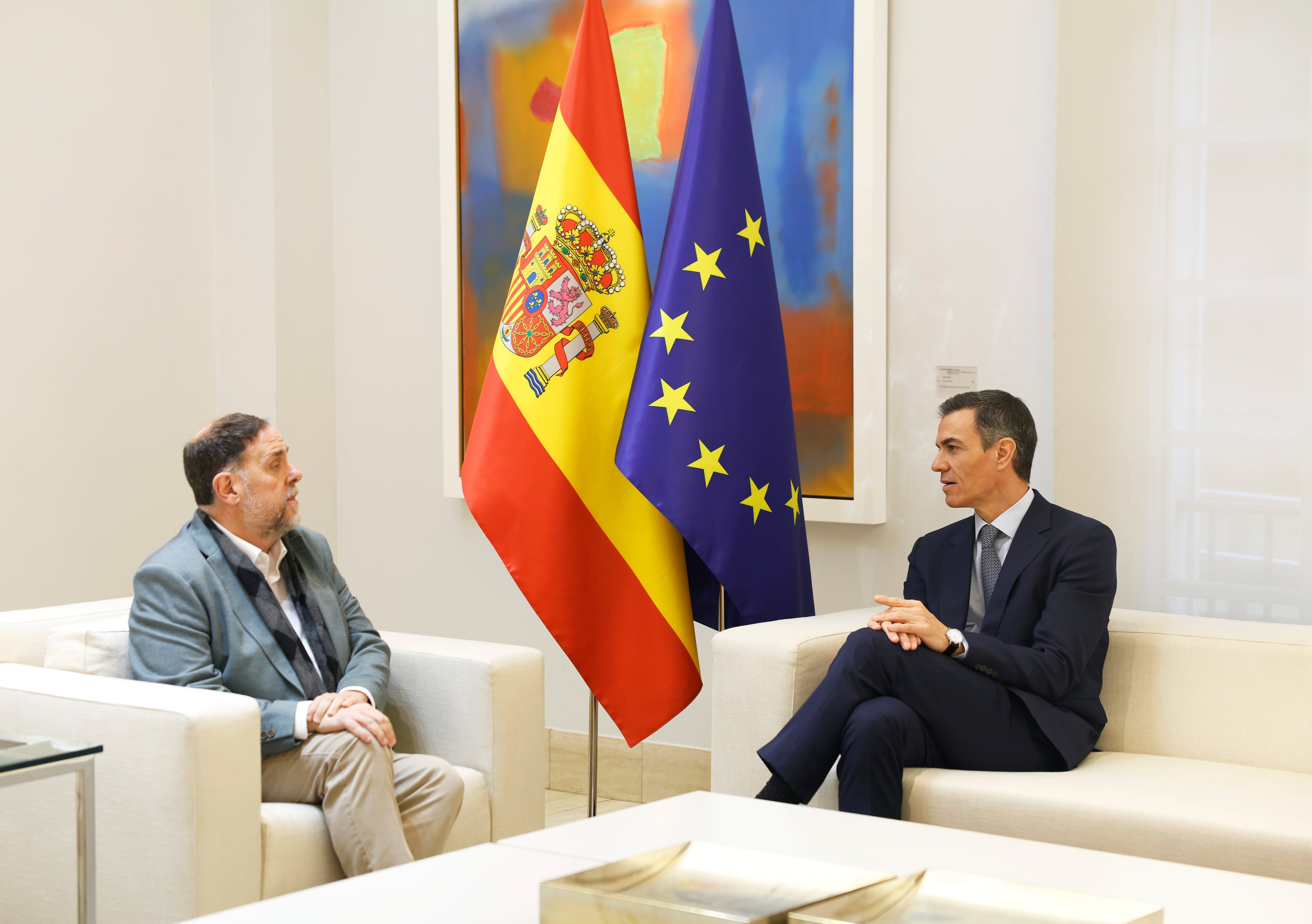 Sánchez y Junqueras, este jueves en La Moncloa. 