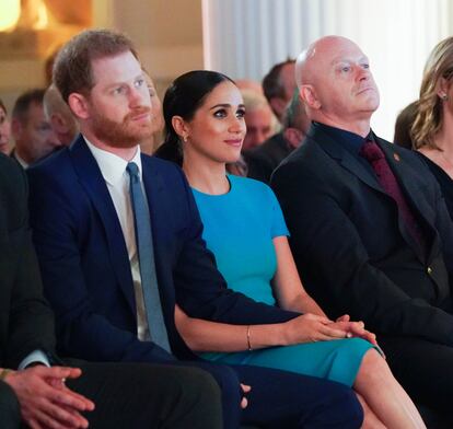 Los duques de Sussex, durante la entrega de los premios Endeavour, el 5 de marzo en Londres.