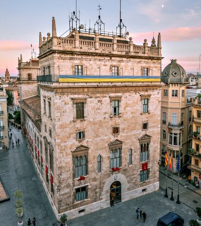 El edificio del Palau de la Generalitat el pasado año, cuando se cumplieron 40 años del Estatut d´Autonomia.