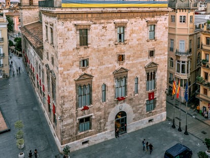 El edificio del Palau de la Generalitat el pasado año, cuando se cumplieron 40 años del Estatut d´Autonomia.