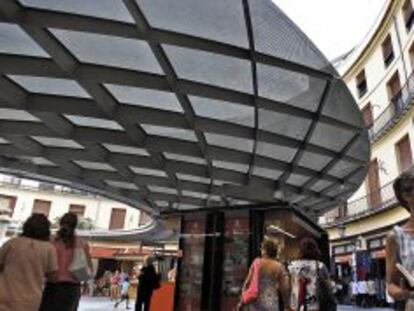 La Plaza Redonda de Valencia tras inaugurarse su rehabilitación.