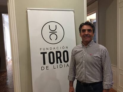 Victorino Martín, en la sede de la Fundación del Toro de Lidia.