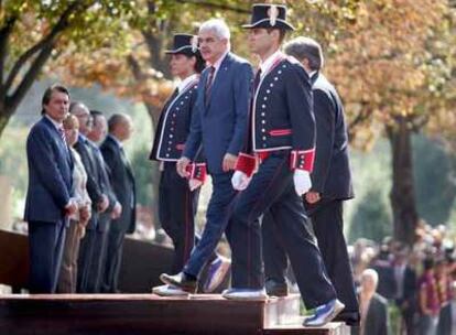 El entonces presidente de la Generalitat catalana, Pasqual Maragall, en la Diada de Cataluña.