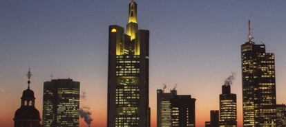 Vista del distrito financiero de Frankfurt.