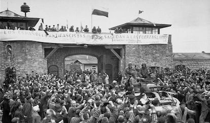 El día de la liberación de Mauthausen.