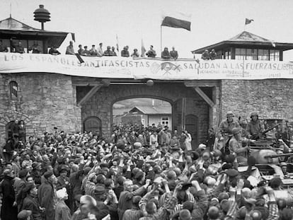 El día de la liberación de Mauthausen.