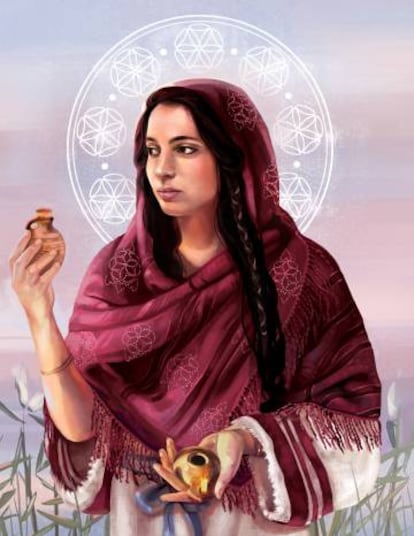 Ilustración de Danielle Storey para la portada de 'María Magdalena: percepciones desde la antigua Magdala.