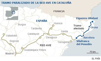 Trayecto afectado por la incidencia ferroviaria.