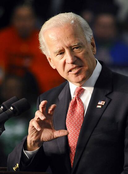 El vicepresidente electo de EE UU, Joe Biden, en un mitin en Pensilvania.