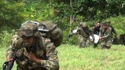 Militares colombianos, en Arauca.