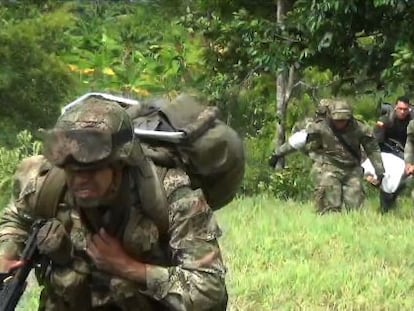 Militares colombianos, en Arauca.