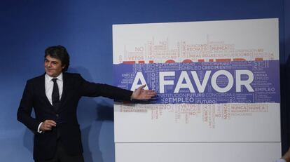 El popular Jorge Moragas, durante la presentación del plan de campaña electoral del Partido Popular
