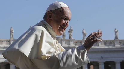 El papa Francisco durante su audiencia general en el Vaticano.