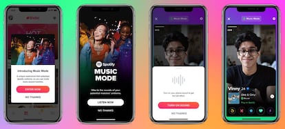 Nuevo 'music mode' de Tinder.