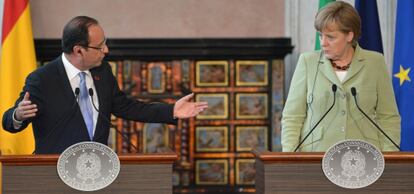 Hollande y Merkel, el pasado 22 de junio, en Roma.