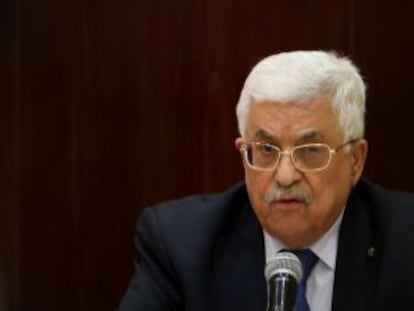 O presidente palestino, Mahmud Abbas, nesta quinta-feira.