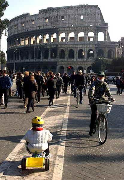 Celebración en Roma de los<i> Domingos a pie </i>el pasado 6 de febrero.