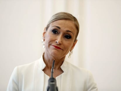 Former regional premier of Madrid Cristina Cifuentes.