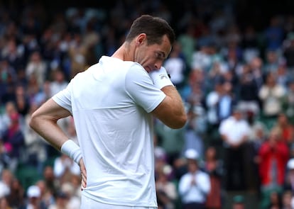Andy Murray, durante el acto celebrado tras su derrota en el dobles.