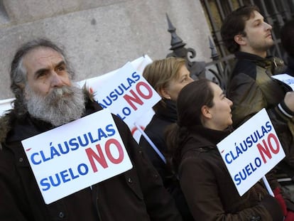 Concentración de afectados por las cláusulas suelo frente al Banco de España.