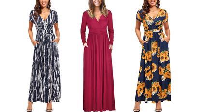 vestidos largos de entretiempo, vestidos de entretiempo ideales para otoño, vestidos largos amazon, vestidos largos de mujer asos, vestidos largos casuales, vestidos de mujer, los mejores vestidos largos de entretiempo