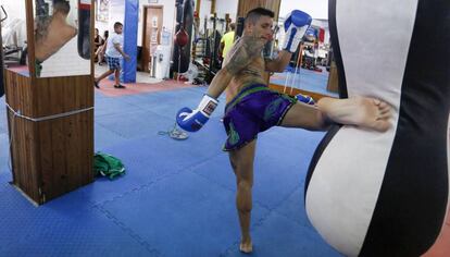 Entrenamientos de boxeo en la escuela Vallecas Boxing.