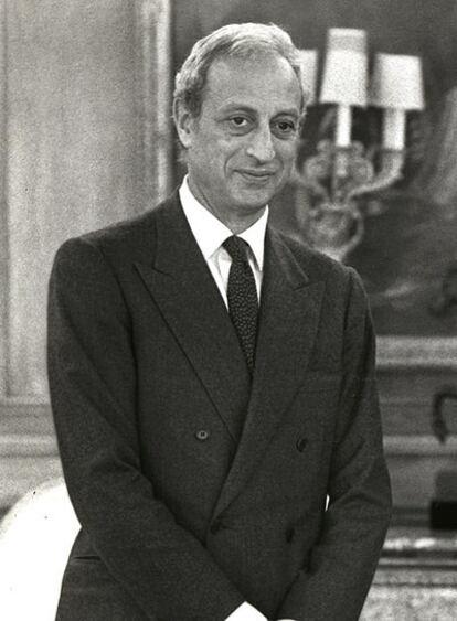 Abdelatif Filali, en el palacio de la Zarzuela en 1986.