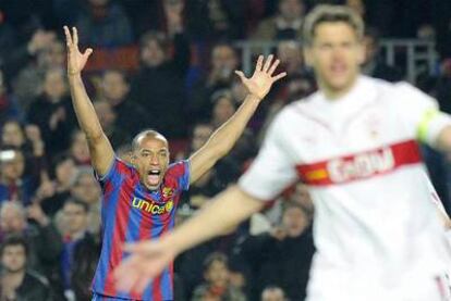 Henry, durante el partido contra el Stuttgart.