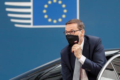 El primer ministro polaco, Mateusz Morawiecki, en el Consejo Europeo, en Bruselas, el pasado 24 de junio.