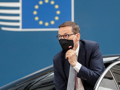 El primer ministro polaco, Mateusz Morawiecki, en la cumbre de la UE en Bruselas el pasado junio.