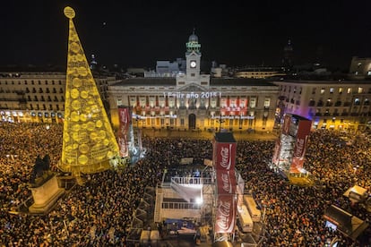 Cap d'any a la Puerta del Sol de Madrid