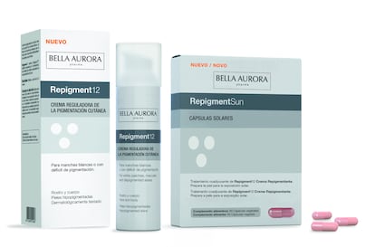 La línea Repigment12 de Bella Aurora regula la pigmentación cutánea en caso de manchas blancas o déficit de pigmentación.