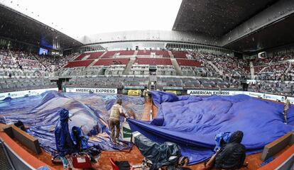 Panorámica del torneo de tenis Mutua Madrid Open en la Caja Mágica de Madrid.