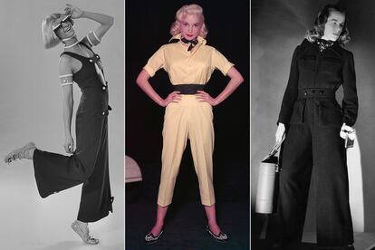 Monos de Courrèges (1970), Janet Leigh (1950) y Elsa Schiaparelli (1939).