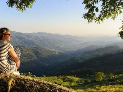 Panorâmica no parque nacional de Peneda-Gerès, ao norte de Portugal.