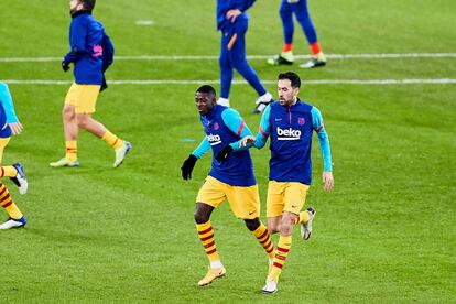 Sergio Busquets a l'estadi de San Mames.