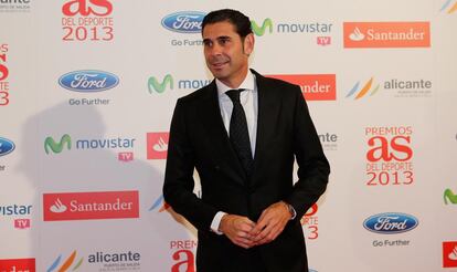 Fernando Hierro, a su llegada a la gala. 