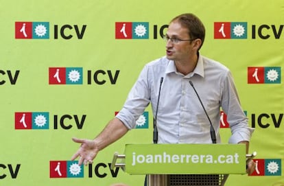 Joan Herrera, secretario general de Iniciativa per Catalunya. 