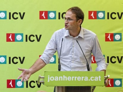 Joan Herrera, secretario general de Iniciativa per Catalunya. 