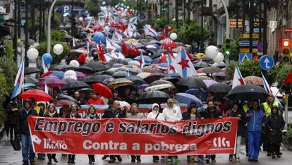 Manifestación de la CIG en Vigo.